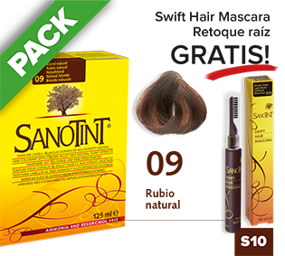 PACK Sanotint Classic - 09 Rubio natural + Swift Hair S10 gratis
