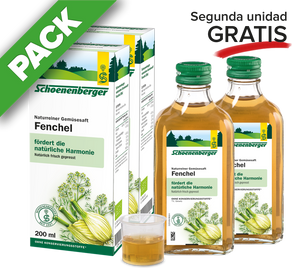 PACK Hinojo jugo bio - 200 ml + Segunda unidad gratis
