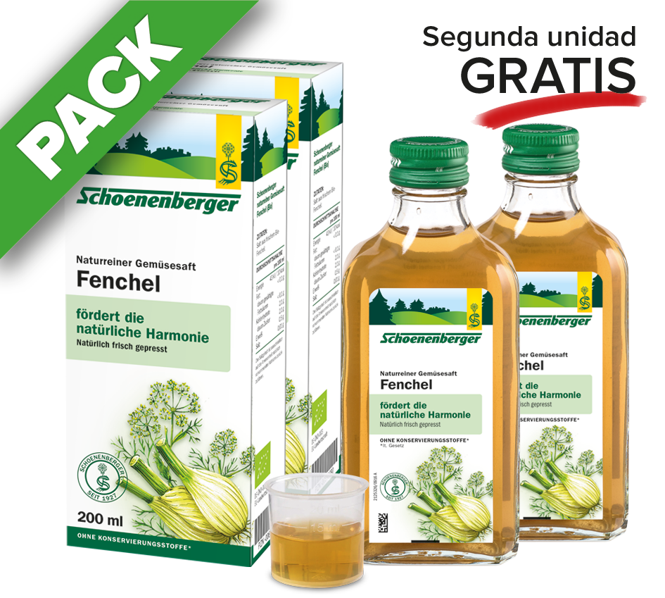 PACK Hinojo jugo bio - 200 ml + Segunda unidad gratis