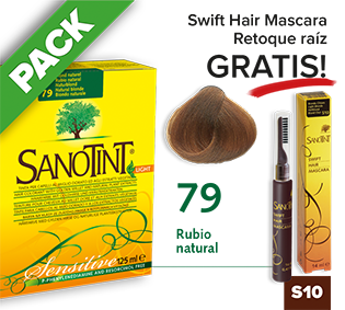 PACK Sanotint Sensitive - 79 Rubio natural + Swift Hair S10 gratis