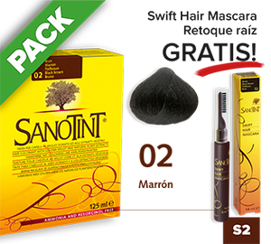 PACK Sanotint Classic - 02 Marrón + Swift Hair S2 gratis