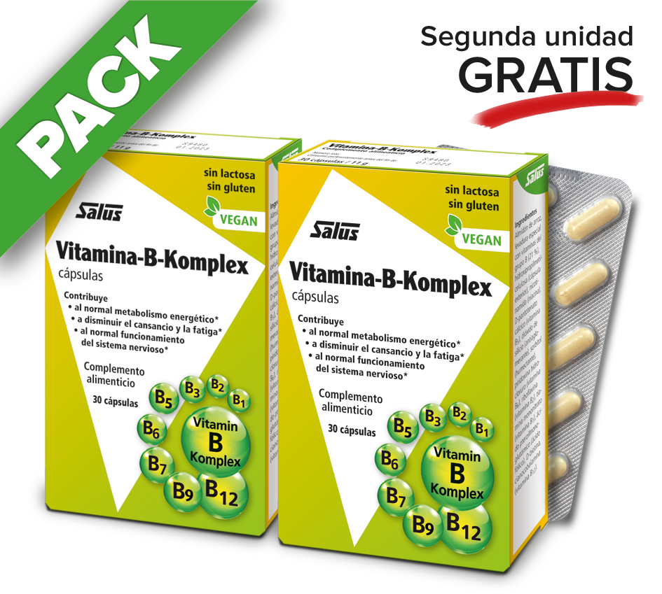 PACK AHORRO Vitamina-B-Komplex - 30 cápsulas + Segunda unidad gratis